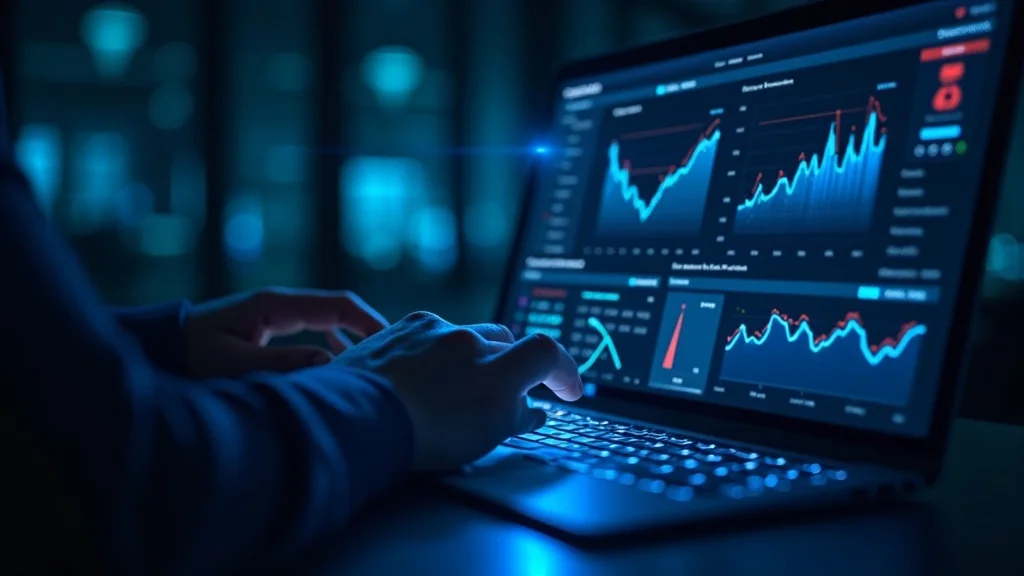 Person analyzing data on a laptop displaying real-time analytics and growth charts, highlighting tech startup strategies for 2026.