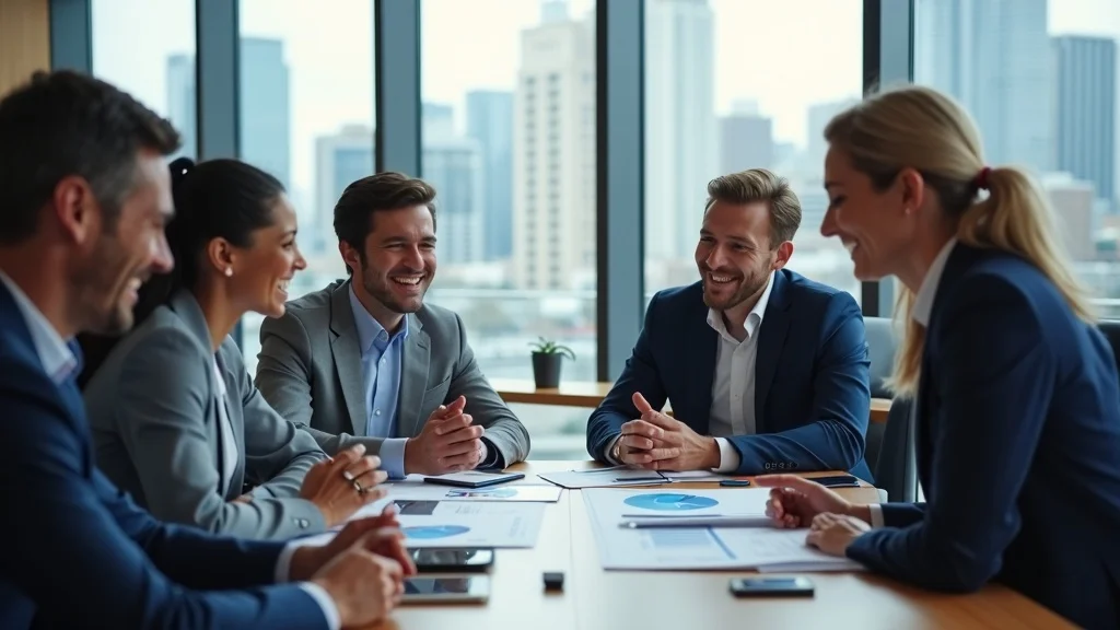 Startup investors and team building trust using product market fit metrics in a boardroom