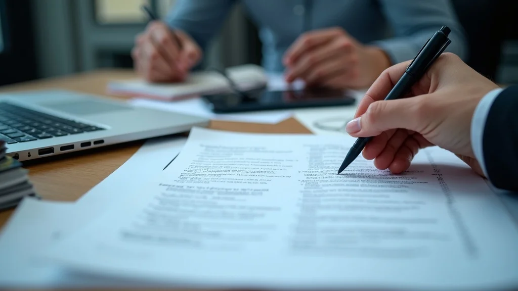 startup fundraising tips - closeup of term sheet analysis, focused founder and investor collaboration in modern workspace