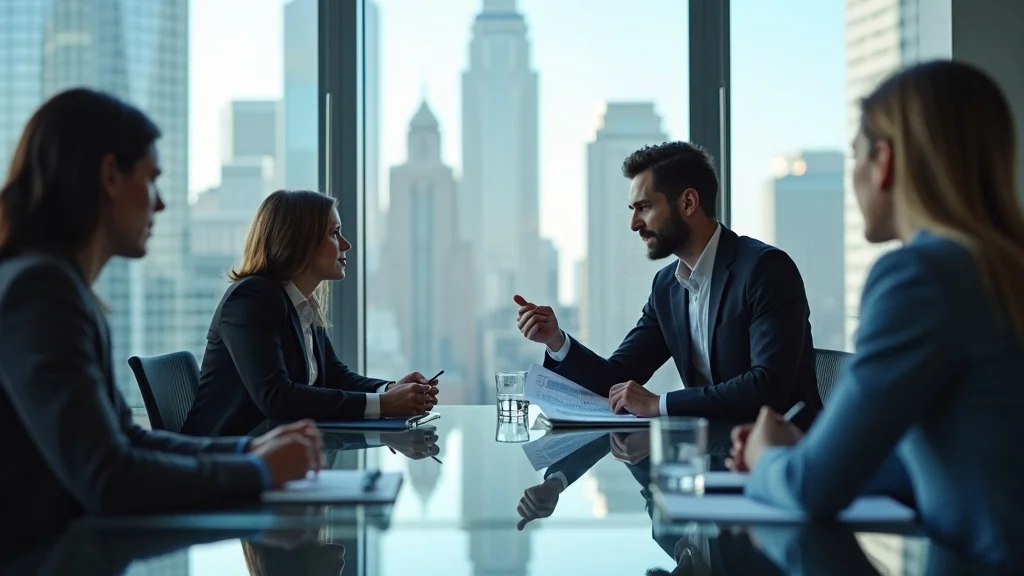 Founder leadership evolution - founders reflecting on growth in meeting room with team