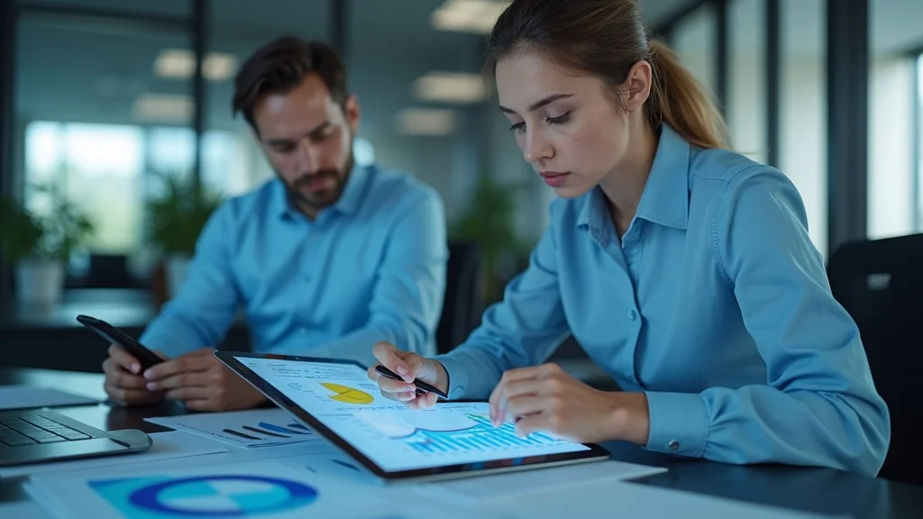 Detailed AI readiness score report on digital tablet showing AI startup readiness parameters