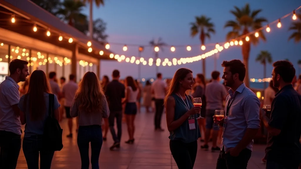 Tech networking event in Newport Beach with founders and investors mingling - startup founder, orange county, startup ecosystem