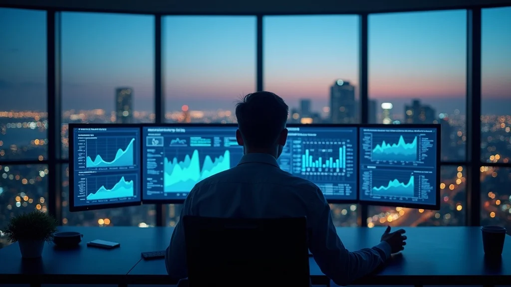 Tech founder reviewing growth dashboards in Newport Beach high-rise - market fit, tech startup, county tech startup