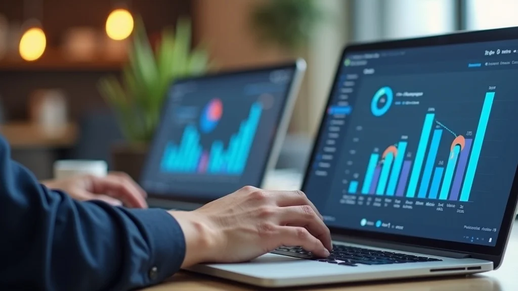 Split view of transactional and marketing email dashboards for Orange County tech startups, with detailed analytics graphs on each screen