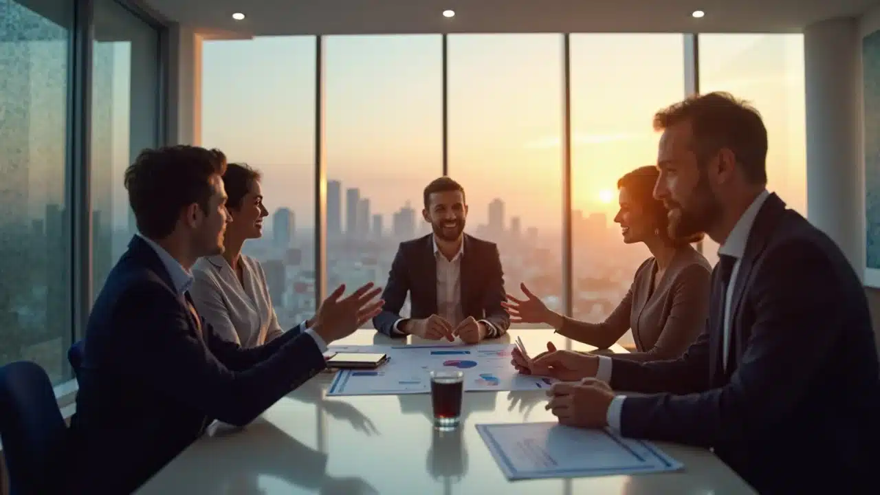 Executive team reviewing market opportunities, highlighting CartonCraft's vision and goals for 2026