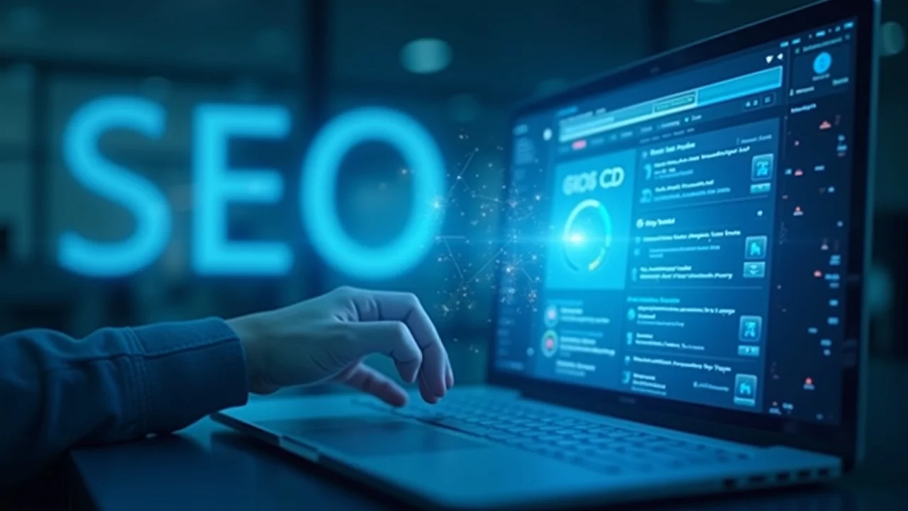 Conceptual image showing traditional SEO dashboard fading into AI search results with direct answers, illustrating the need to build authority in AI search