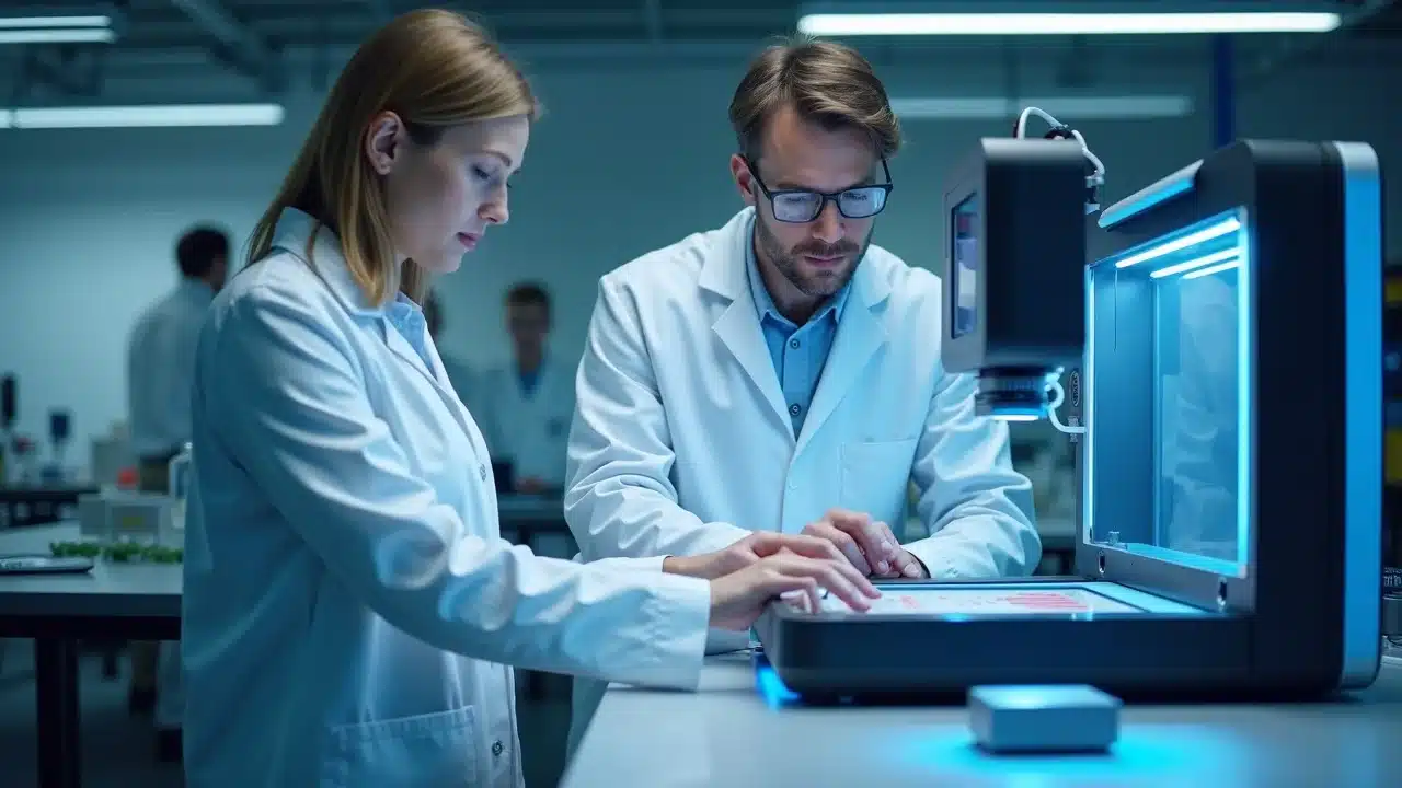 Additive manufacturing expert insights on improving printing speed by engineers operating high-precision 3D printer