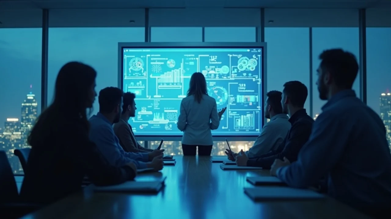 Modern website architecture audit being conducted by a team illustrating ai search visibility warning signs