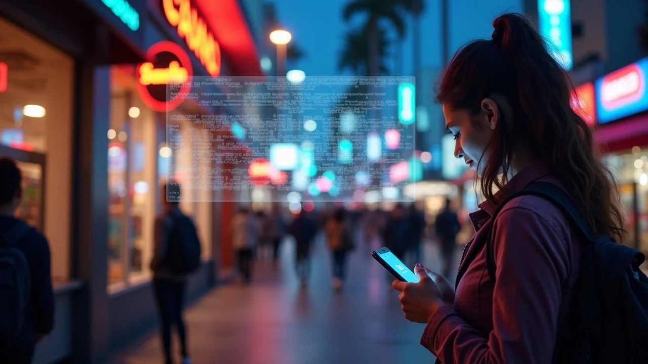 Orange County cityscape with AI search overlays highlighting local businesses for ai citations for local businesses